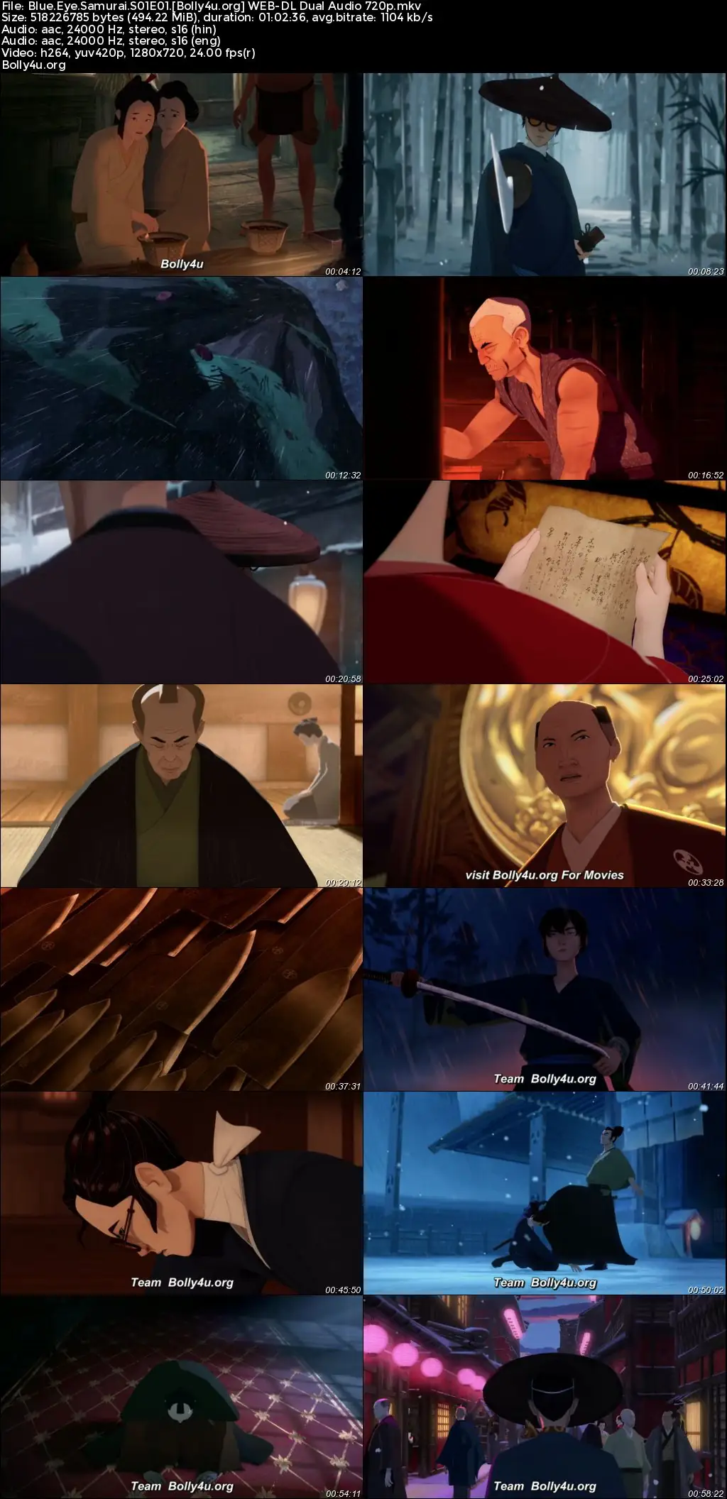 Blue Eye Samurai 2023 WEB-DL Hindi Dual Audio ORG S01 Complete Download 720p