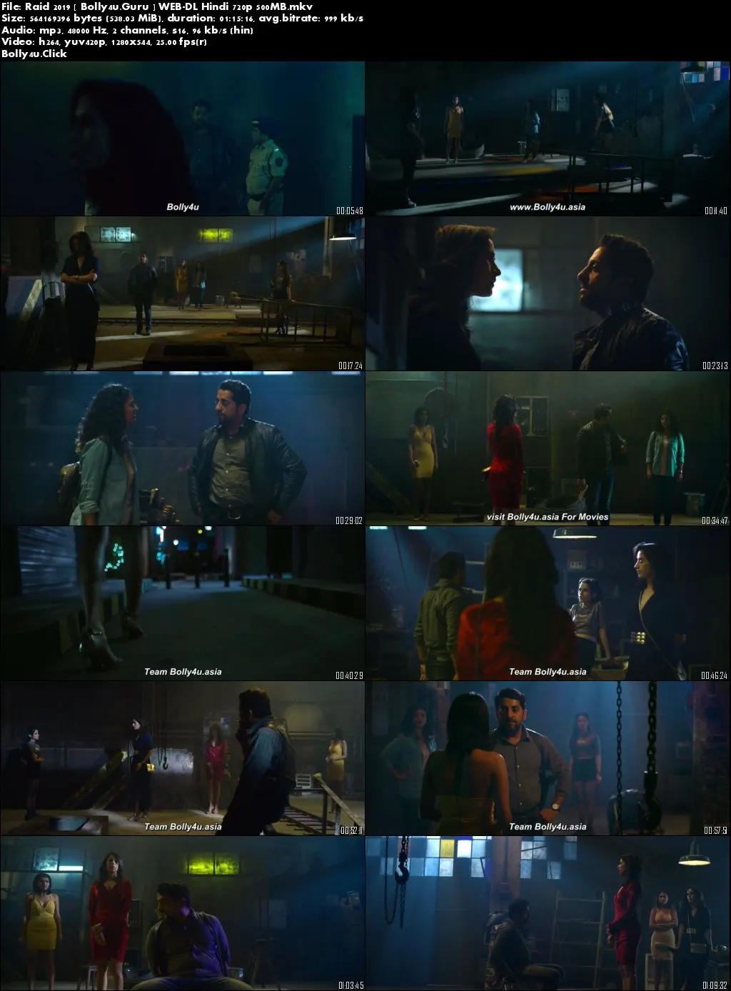 Raid 2019 WEB-DL 500Mb Hindi 720p Download