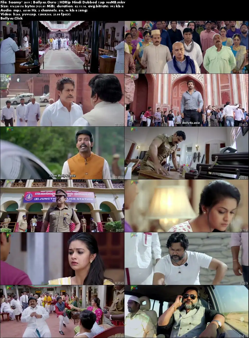 Saamy² 2019 HDRip 900Mb Hindi Dubbed 720p Download