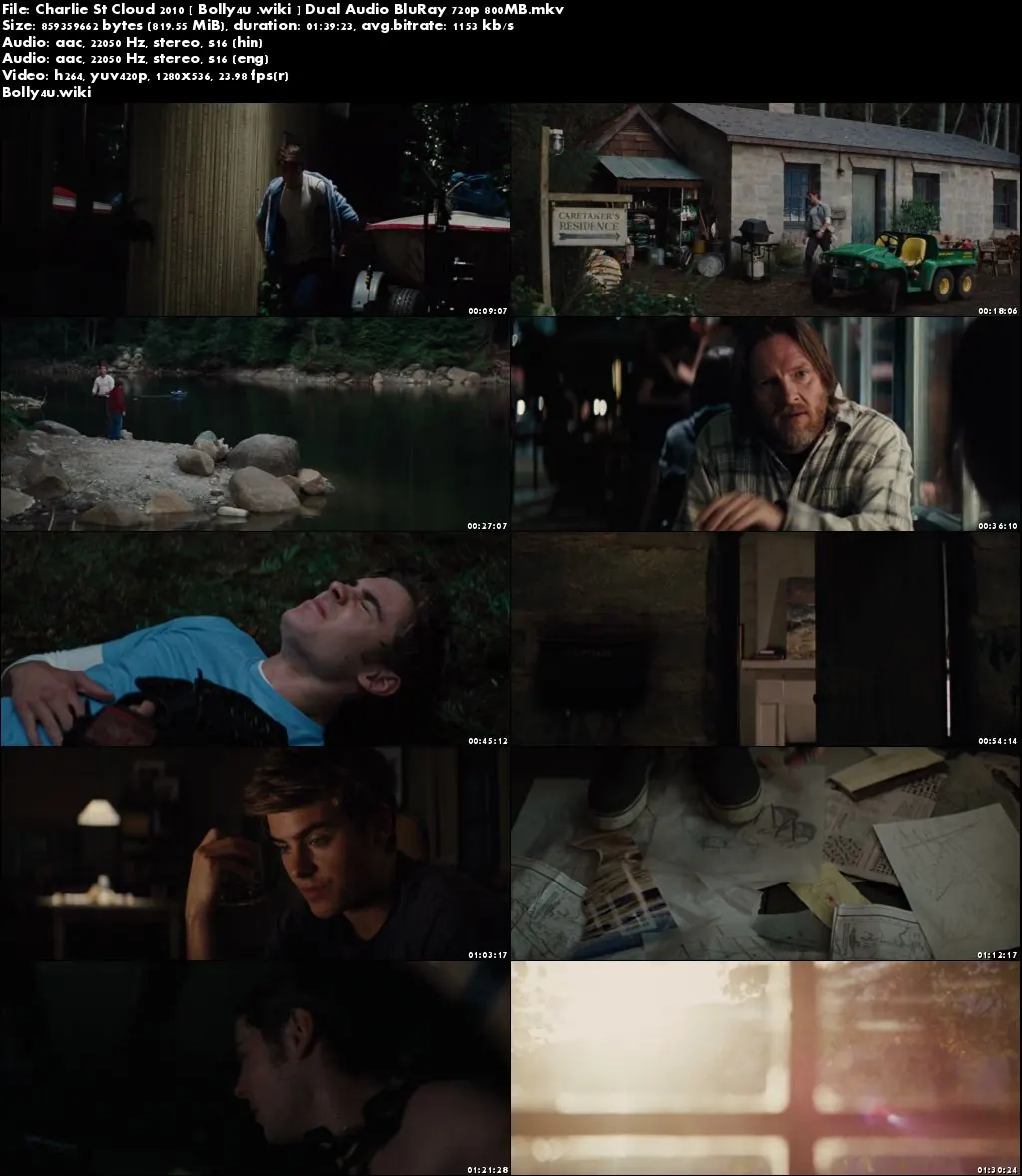 Charlie St Cloud 2010 BluRay 800MB Hindi Dual Audio 720p Download