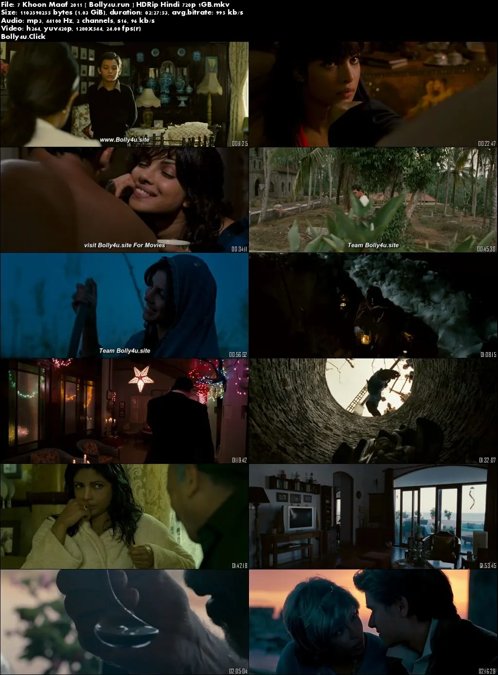 7 Khoon Maaf 2011 HDRip 1GB Full Hindi Movie Download 720p