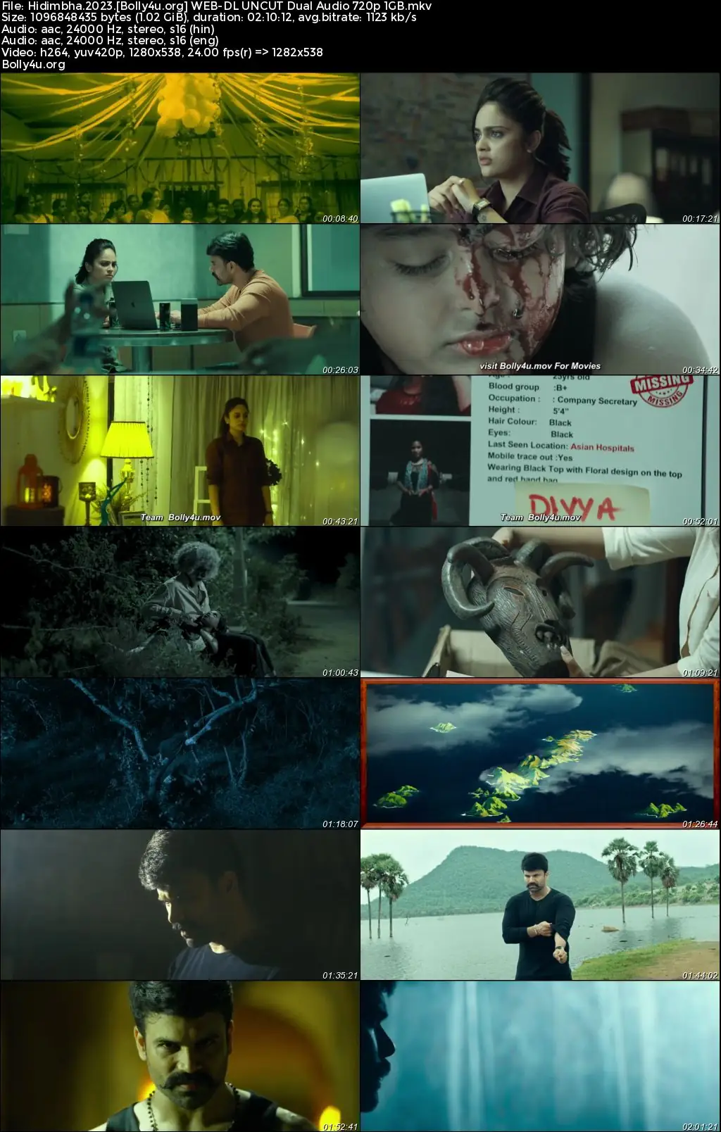 Hidimbha 2023 WEB-DL UNCUT Hindi Dual Audio ORG Full Movie Download 1080p  720p  480p