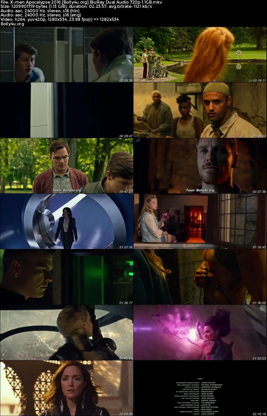 X-Men Apocalypse 2016 BluRay Hindi Dual Audio ORG Full Movie Download 1080p  720p  480p