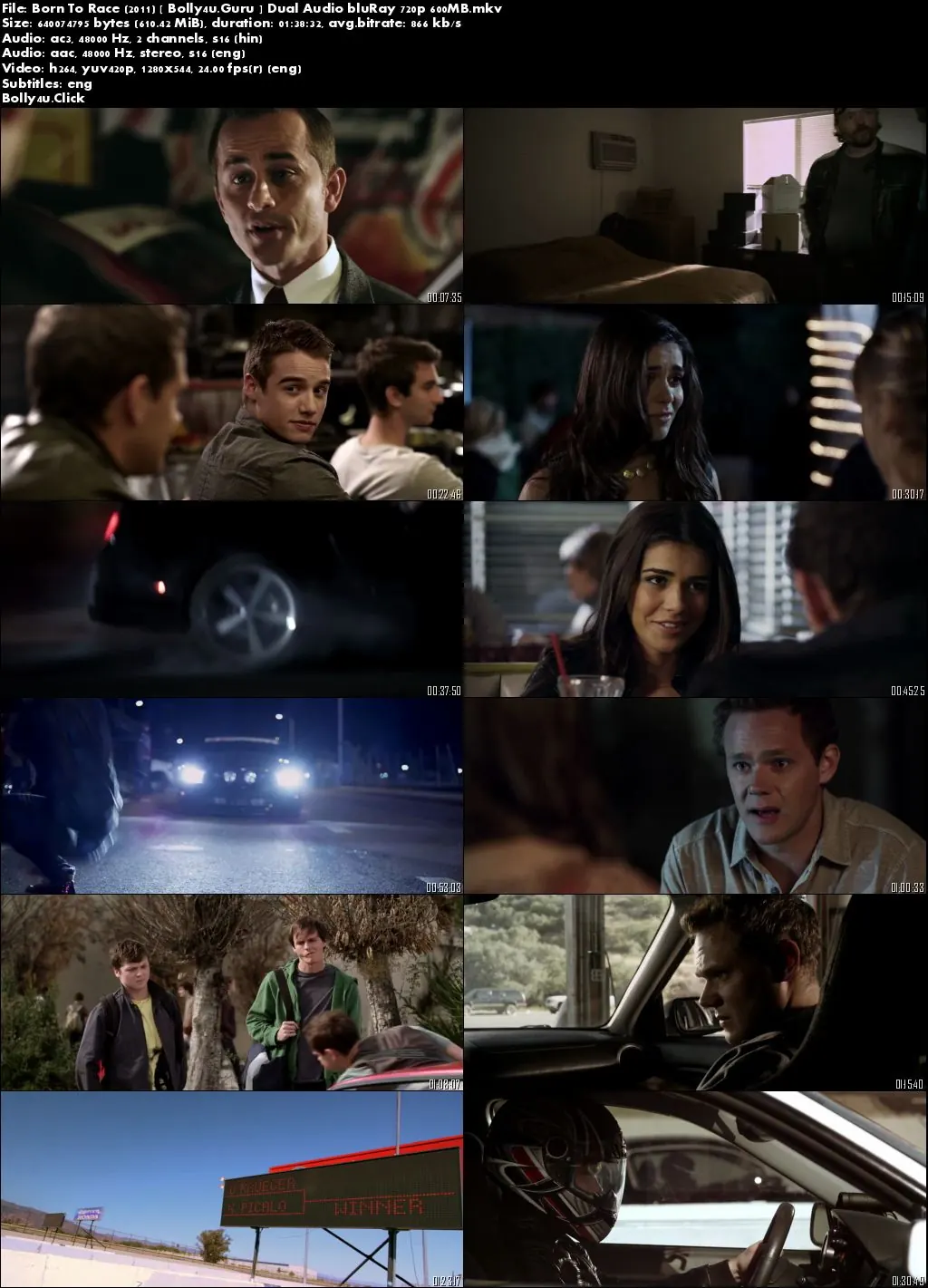 Born To Race 2011 BluRay 600Mb Hindi Dual Audio 720p Download