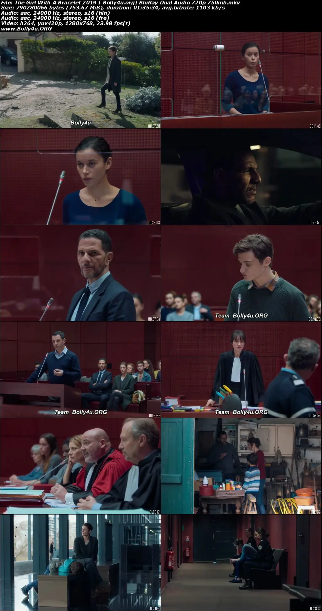 The Girl With A Bracelet 2019 BluRay 950MB Hindi Dual Audio 720p Download