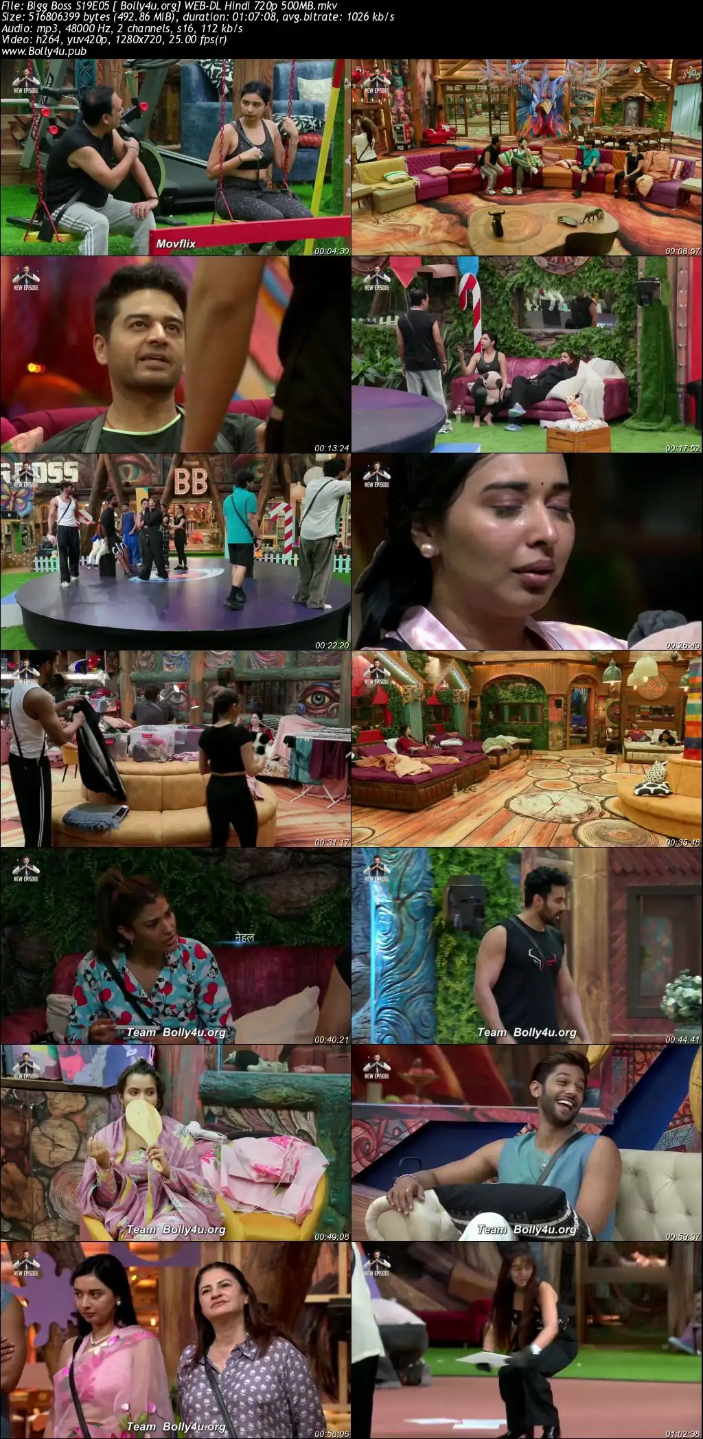 Bigg Boss 2025 WEB-DL Hindi S19EP05 Download 720p  480p