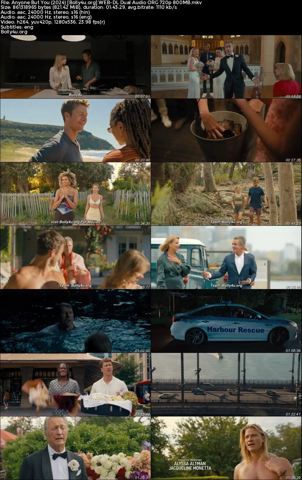 Anyone But You 2024 WEB-DL Hindi Dual Audio ORG Full Movie Download 1080p  720p  480p