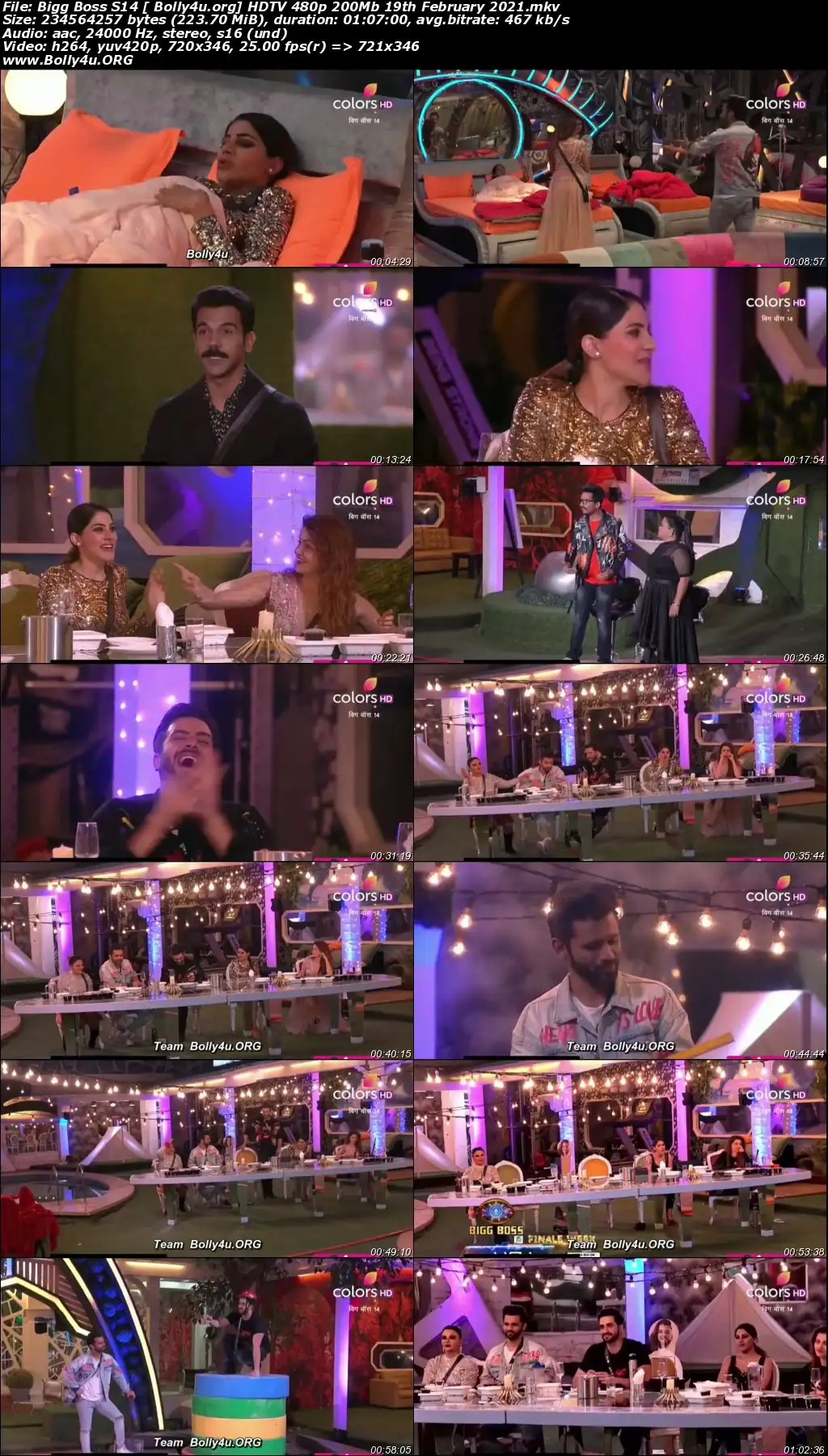 Bigg Boss S14 HDTV 480p 200Mb 19 February 2021 Download