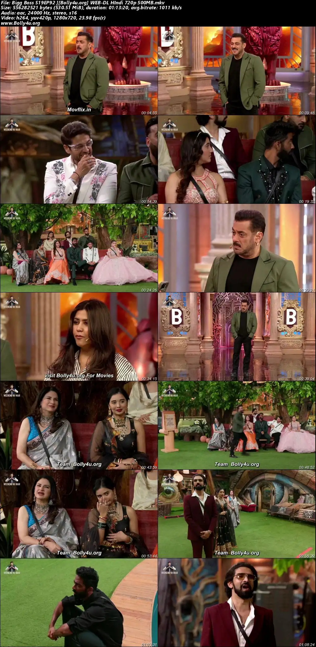 Bigg Boss 2025 WEB-DL Hindi S19EP92 Download 720p  480p
