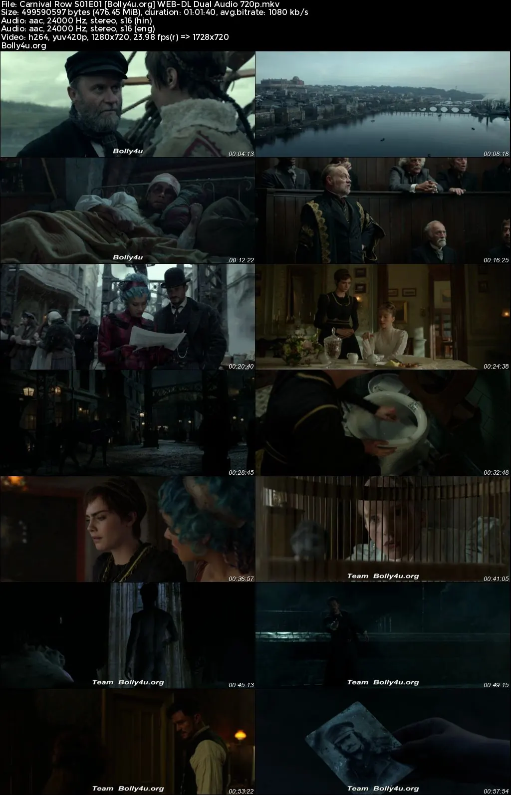 Carnival Row 2019 WEB-DL Hindi Dual Audio ORG S01 Complete Download 720p  480p