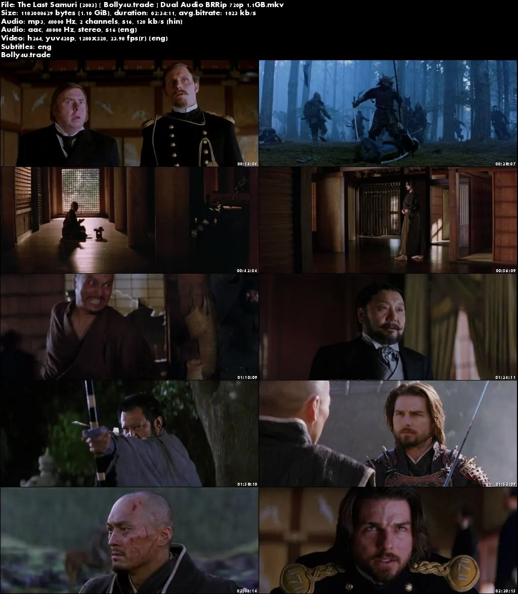 The Last Samuri 2003 BluRay 450MB Hindi Dubbed Dual Audio 480p ESub Download