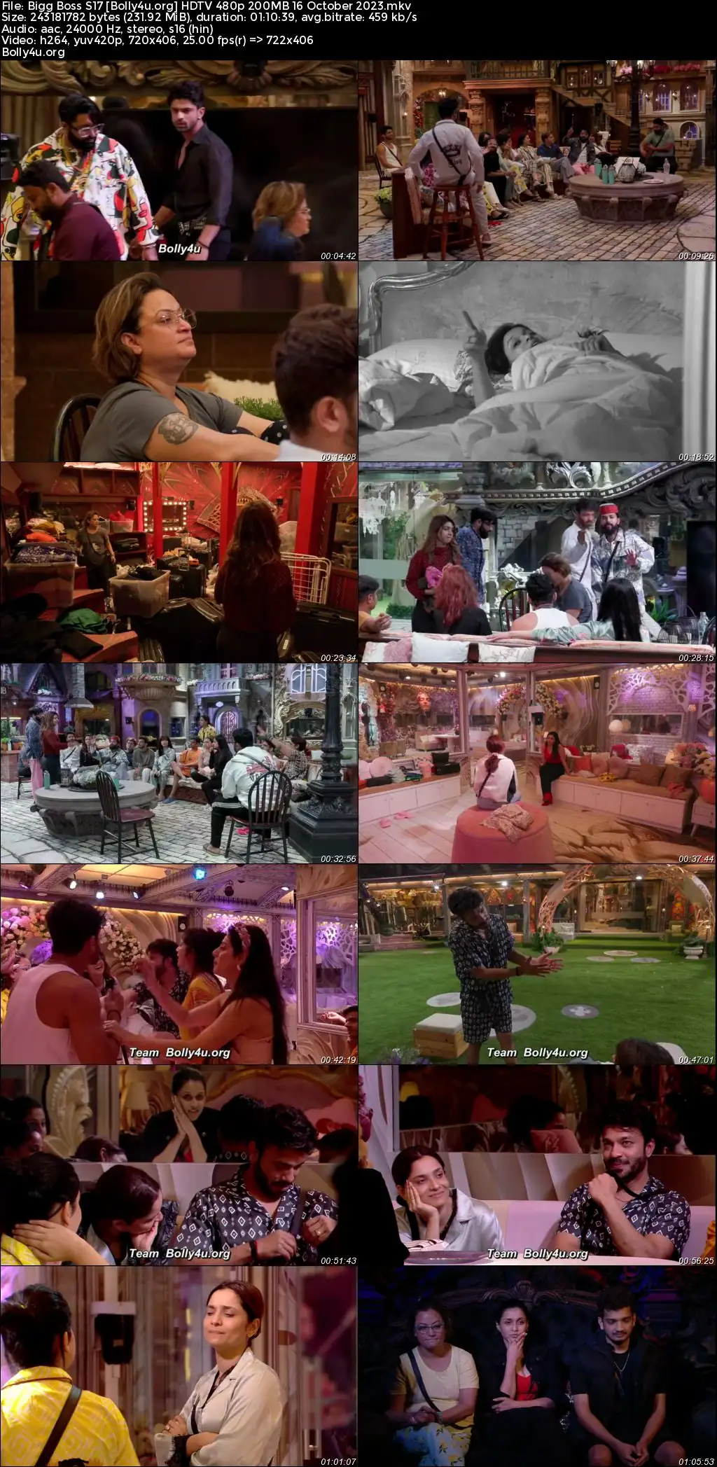 Bigg Boss S17 HDTV 480p 200MB 16 October 2023 Download