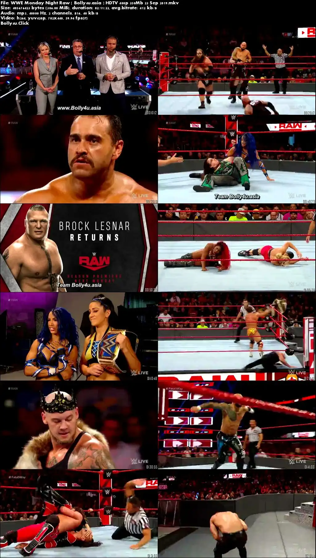 WWE Monday Night Raw HDTV 480p 350Mb 23 September 2019 Download WWE Monday Night Raw HDTV 480p 350Mb 23 September 2019 Download