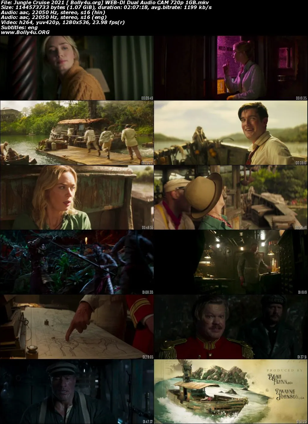 Jungle Cruise 2021 WEB-DL 1GB Hindi CAM Dual Audio 720p Download