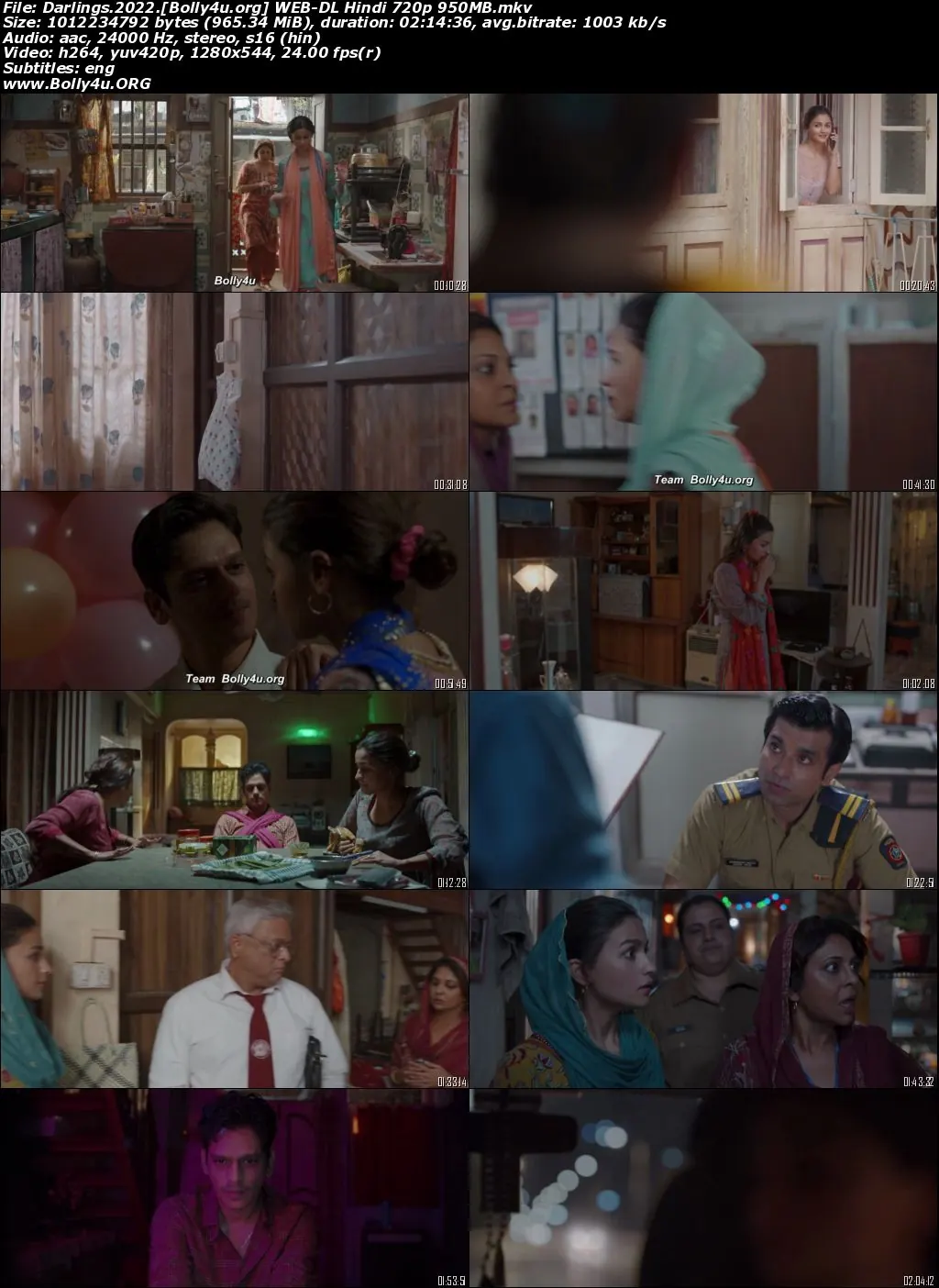 Darlings 2022 WEB-DL Hindi Full Movie Download 1080p  720p  480p