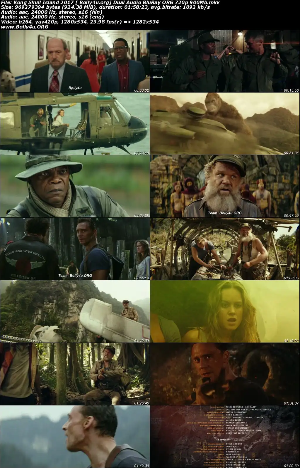 Kong Skull Island 2017 BluRay 900MB Hindi Dual Audio ORG 720p Download
