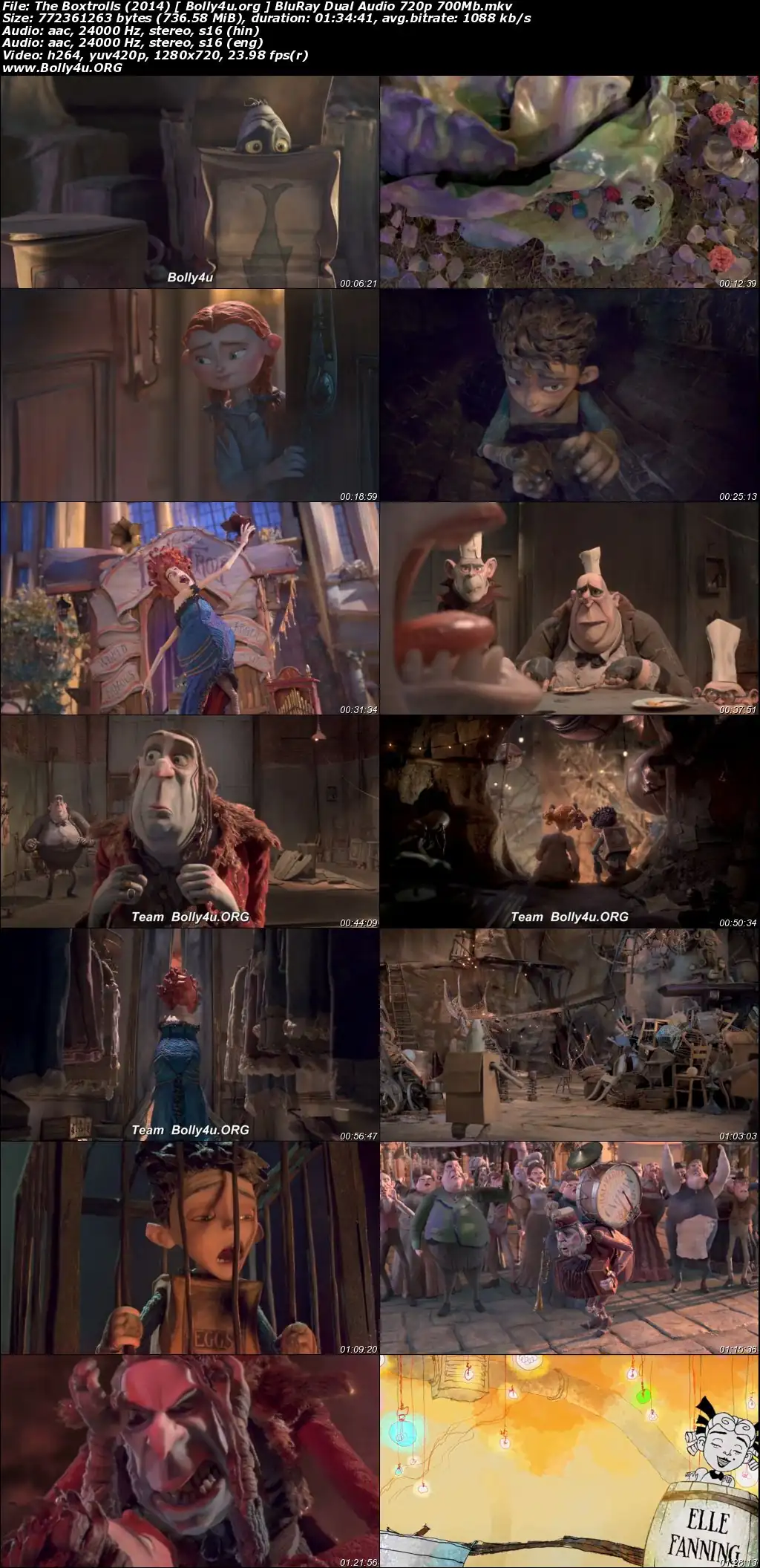 The Boxtrolls 2014 BluRay 700Mb Hindi Dual Audio ORG 720p Download