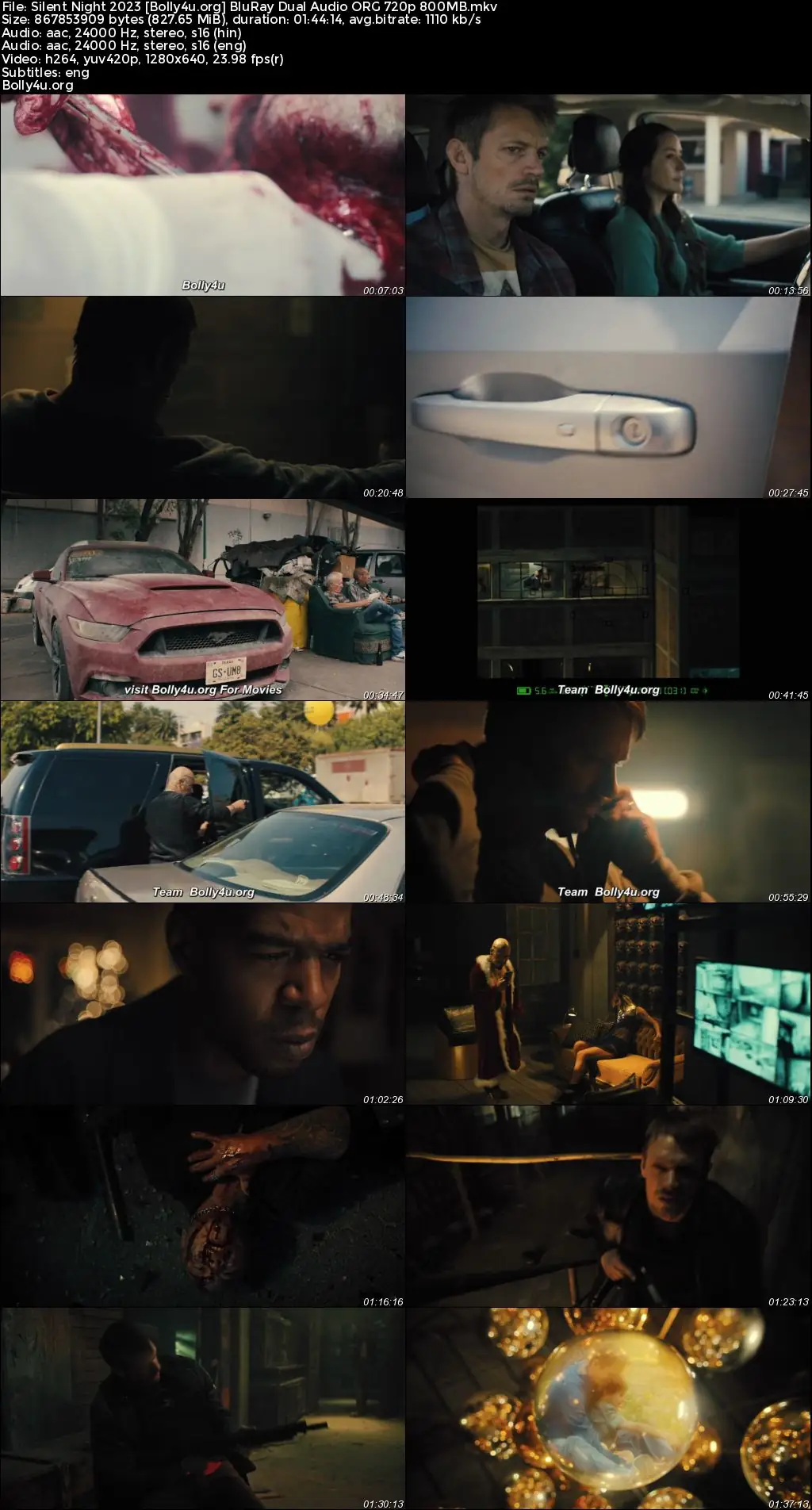 Silent Night 2023 BluRay Hindi Dual Audio ORG Full Movie Download 1080p  720p  480p