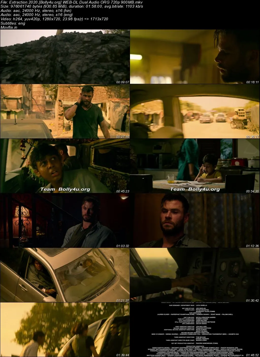 Extraction 2020 WEB-DL Hindi Dual Audio ORG Full Movie Download 1080p  720p  480p