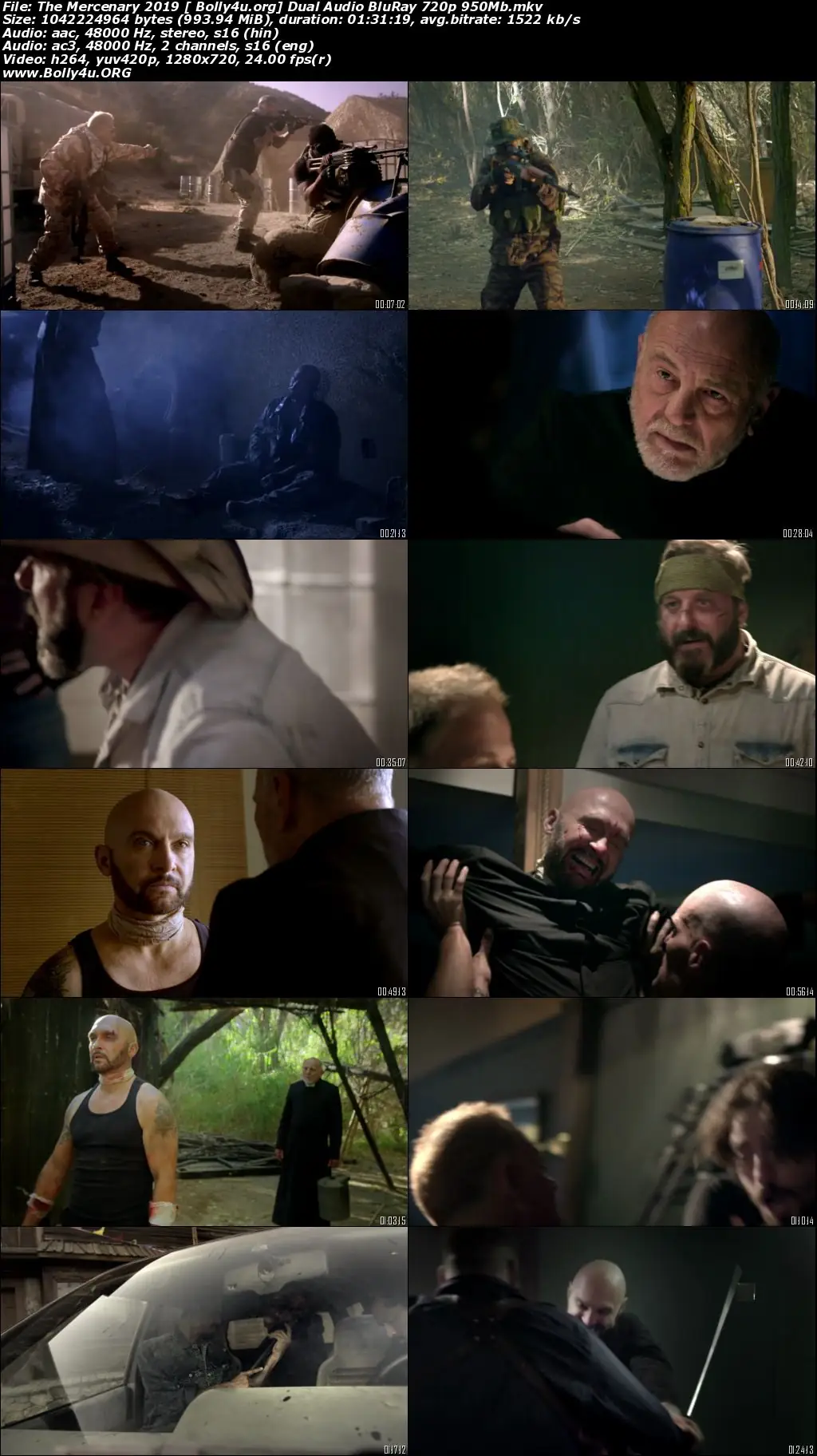 The Mercenary 2019 BluRay 900Mb Hindi Dual Audio ORG 720p Download
