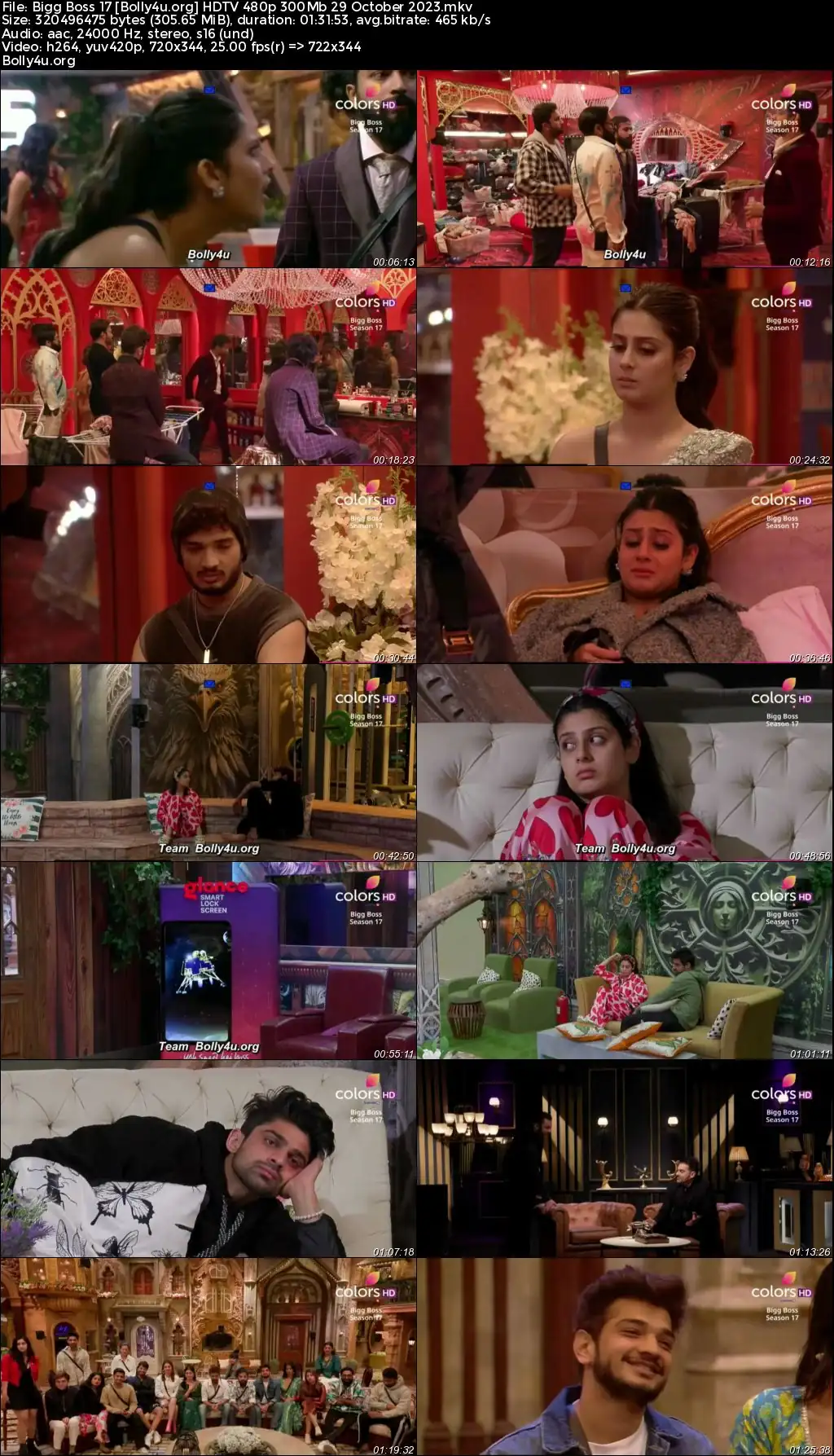 Bigg Boss 17 HDTV 480p 300Mb 29 October 2023 Download