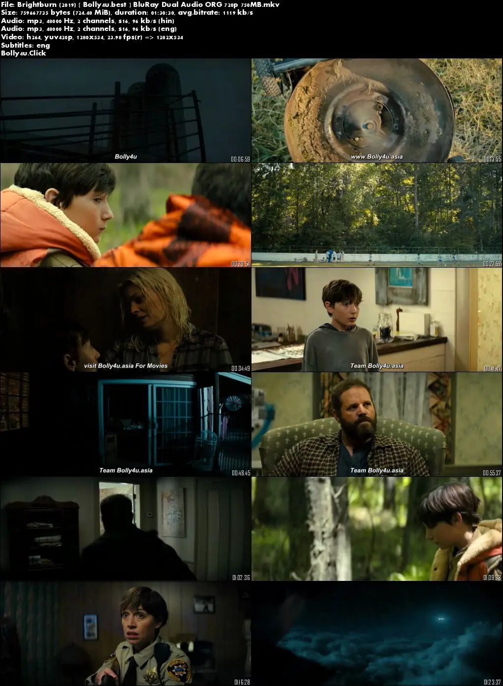 Brightburn 2019 BluRay 750MB Hindi Dual Audio ORG 720p Download