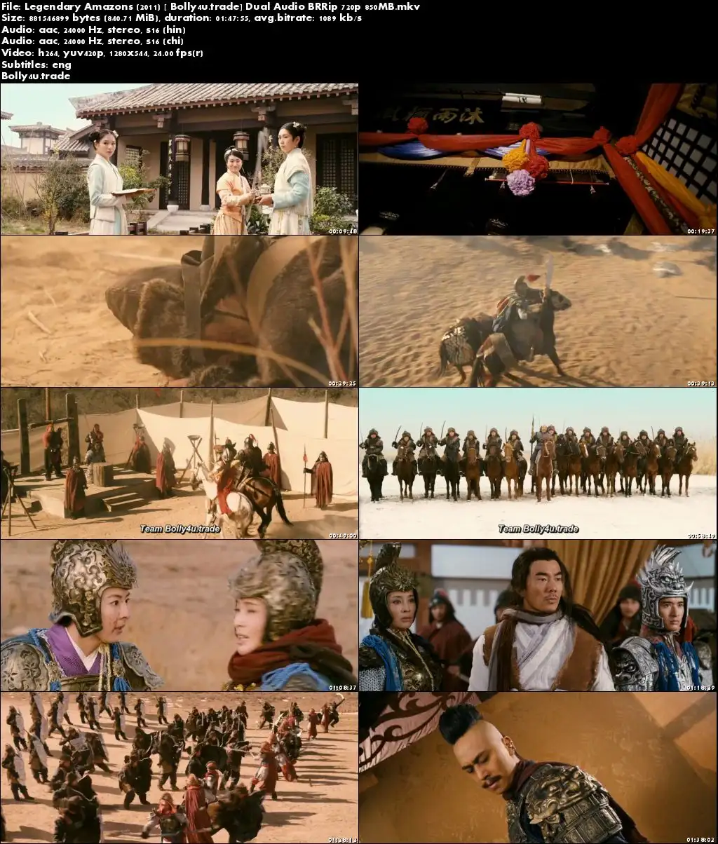 Legendary Amazons 2011 BluRay 850MB Hindi Dual Audio 720p Download