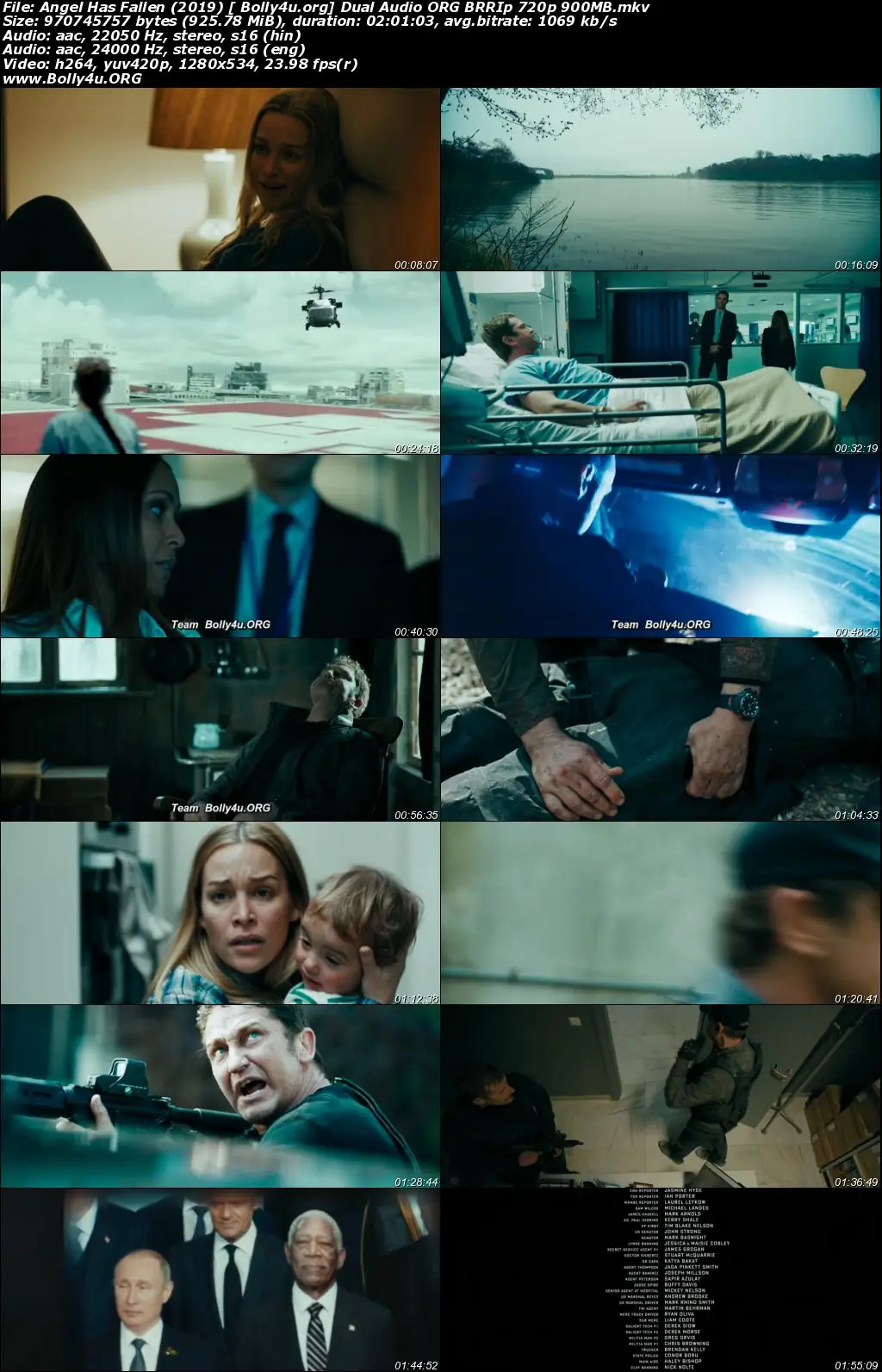 Angel Has Fallen 2019 BRRip 400Mb Hindi Dual Audio ORG 480p Download