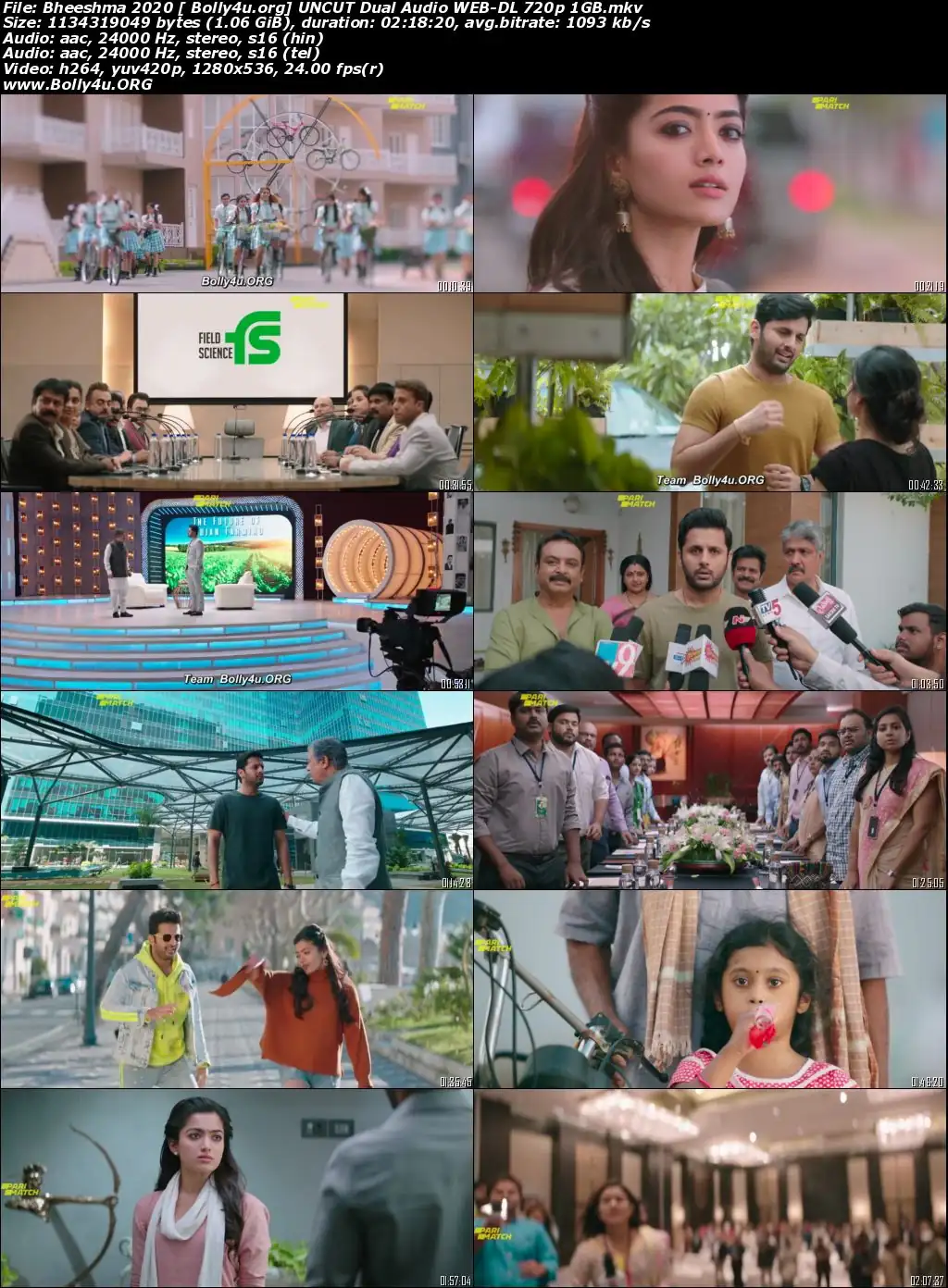 Bheeshma 2020 WEB-DL 1Gb Hindi HQ Dual Audio 720p Download