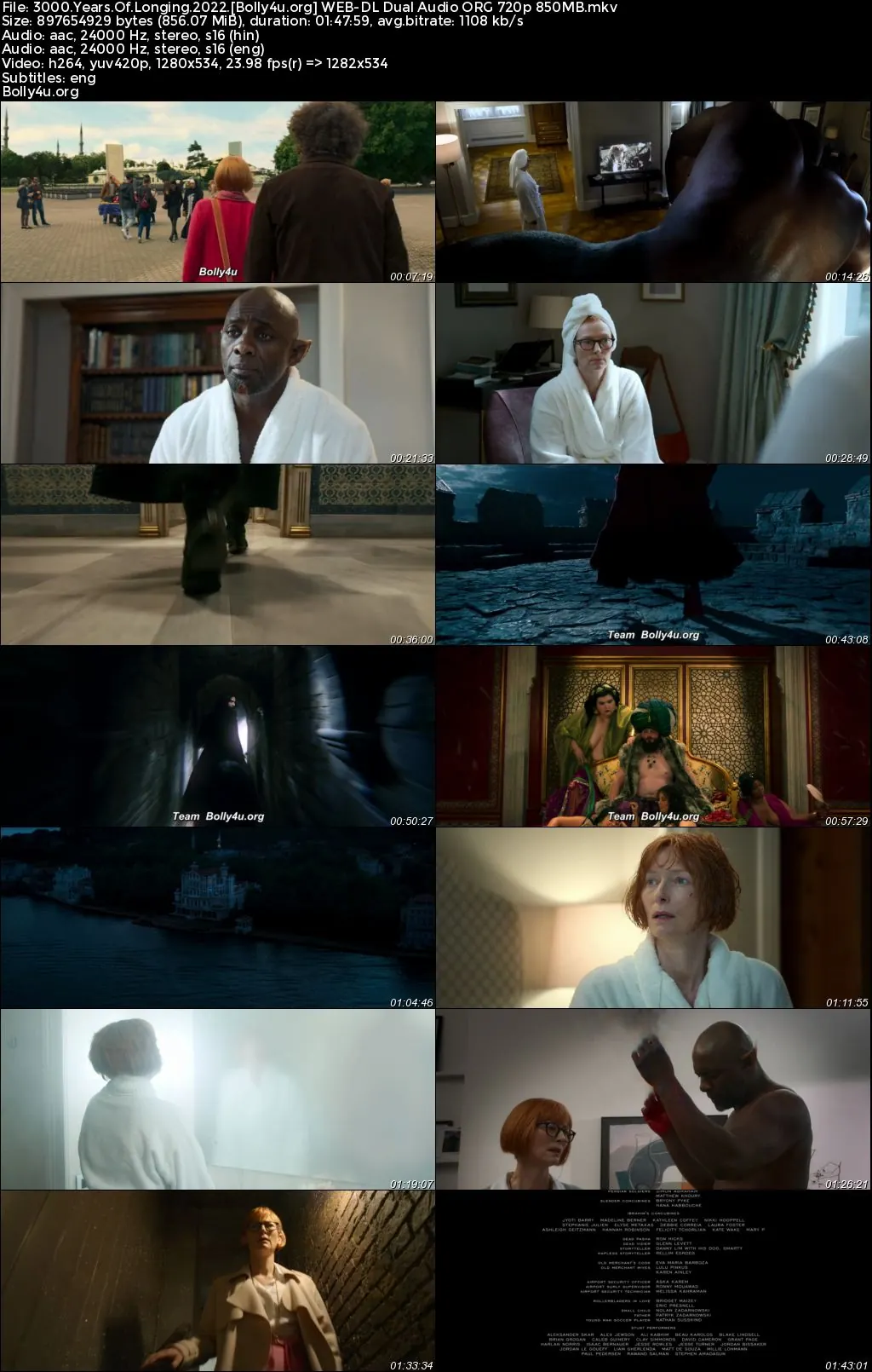 3000 Years Of Longing 2022 WEB-DL Hindi Dual Audio ORG Full Movie Download 1080p  720p  480p