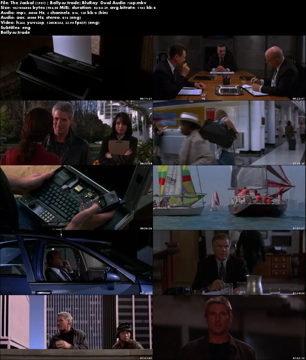 The Jackal 1997 BluRay 400Mb Hindi Dual Audio 480p ESub Download