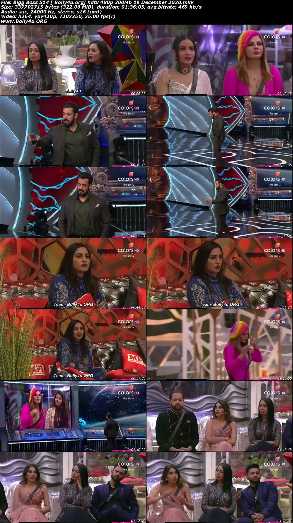 Bigg Boss S14 HDTV 480p 300Mb 19 December 2020 Download