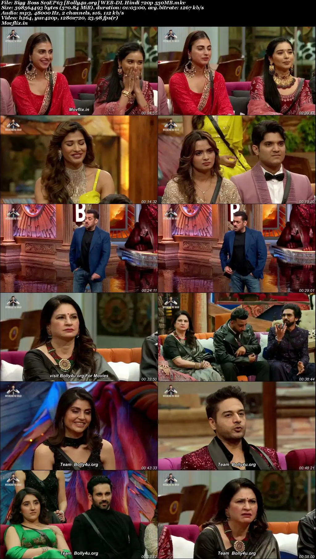 Bigg Boss 2025 WEB-DL Hindi S19EP63 Download 720p  480p