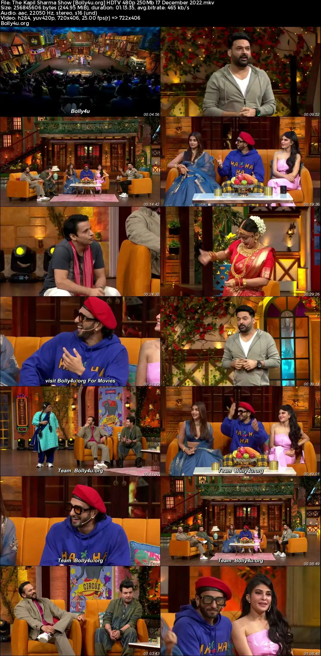 The Kapil Sharma Show HDTV 480p 250Mb 17 December 2022 Download