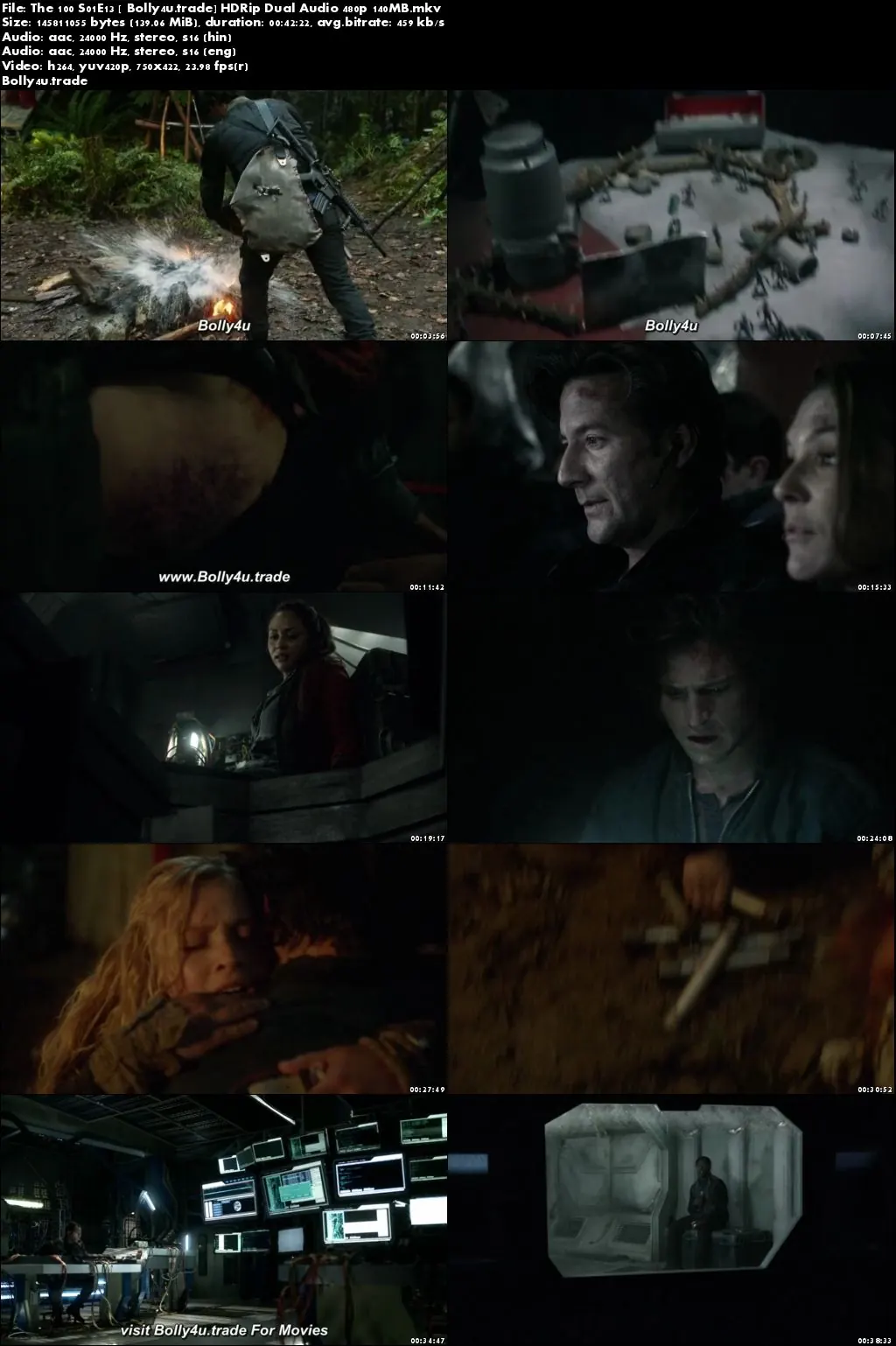 The 100 S01E13 BRRip 150MB Hindi Dual Audio 480p Download