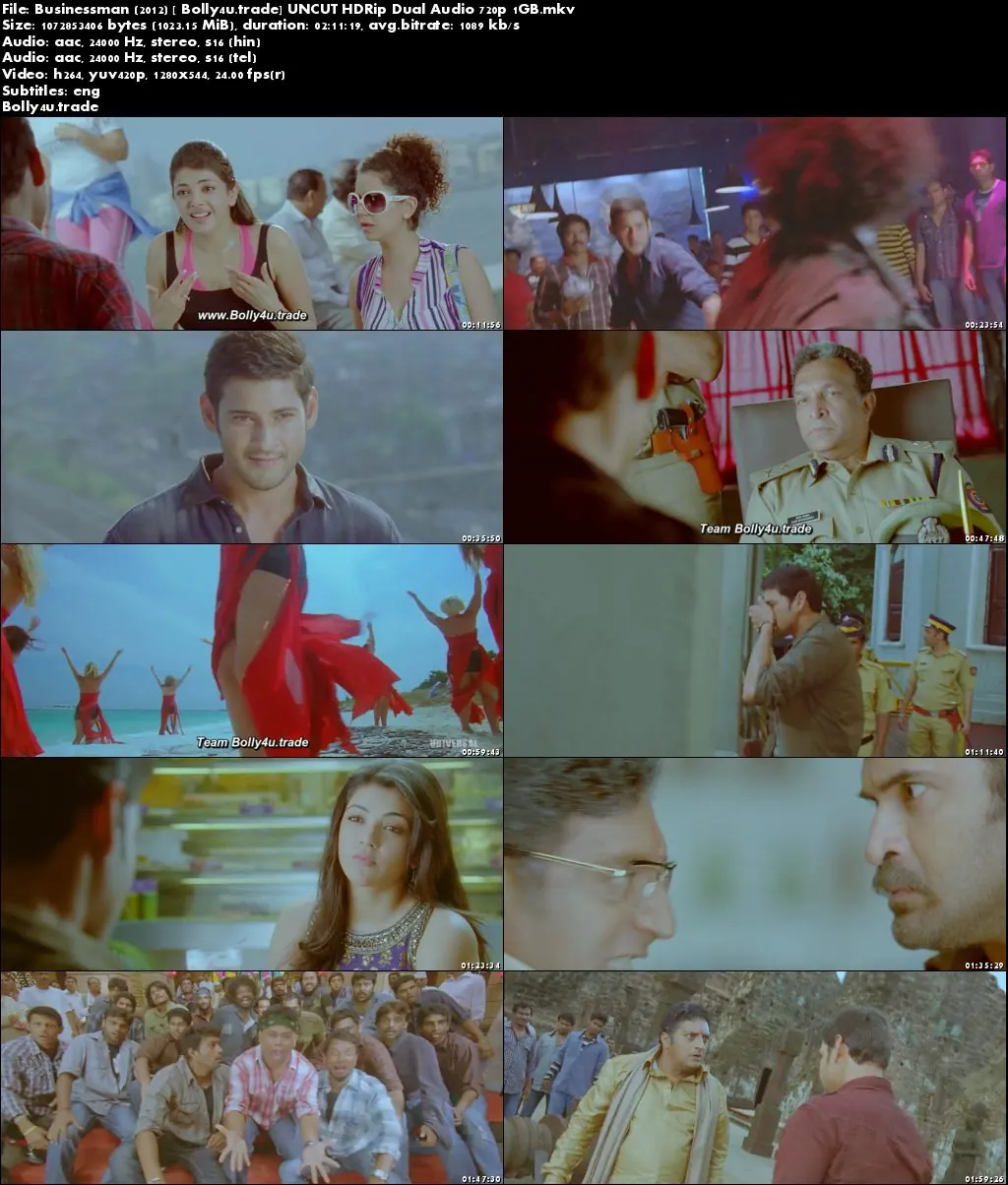 Businessman 2012 HDRip 400MB UNCUT Hindi Dual Audio 480p Download