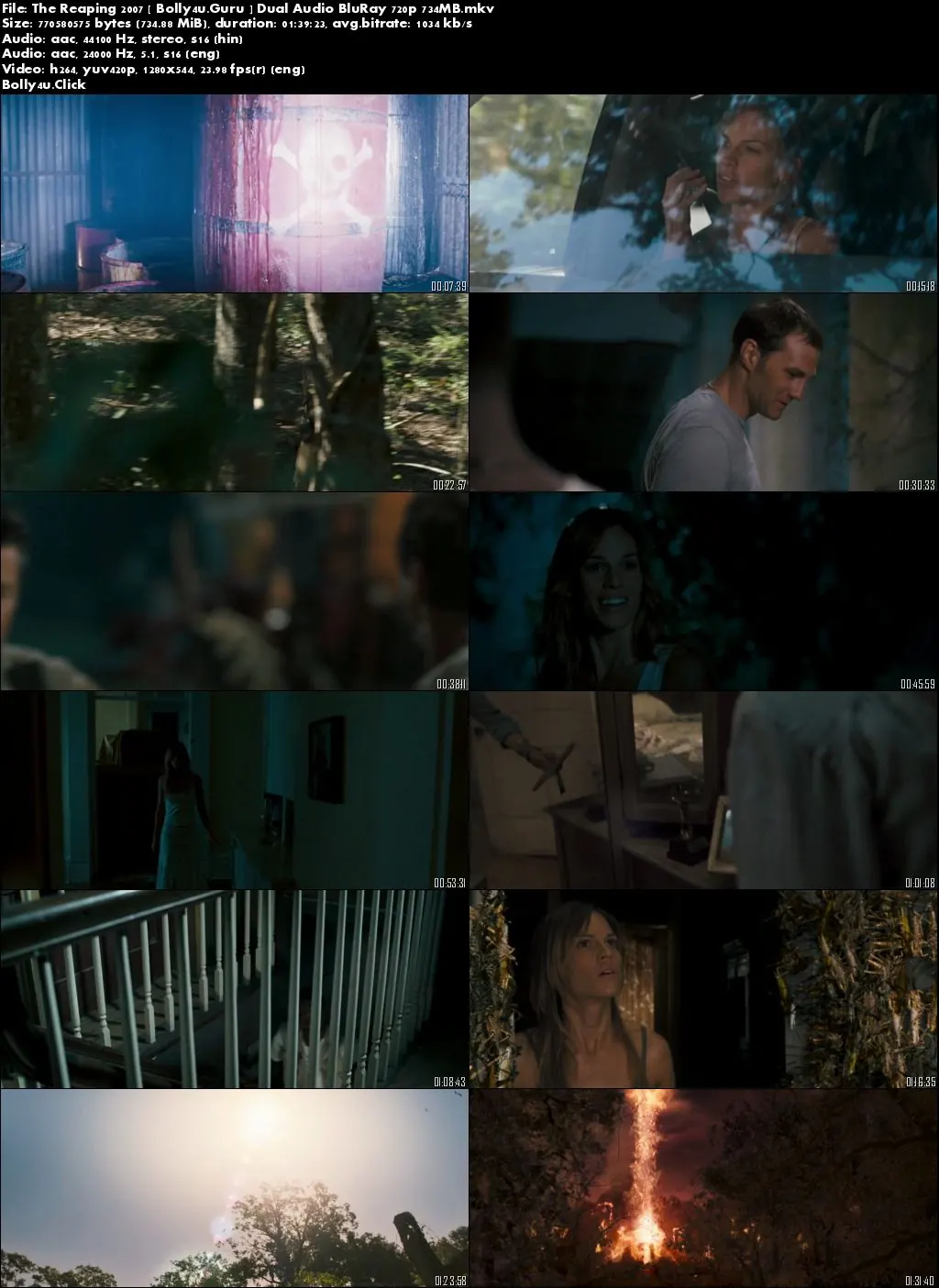 The Reaping 2007 BRRip 700Mb Hindi Dual Audio 720p Download