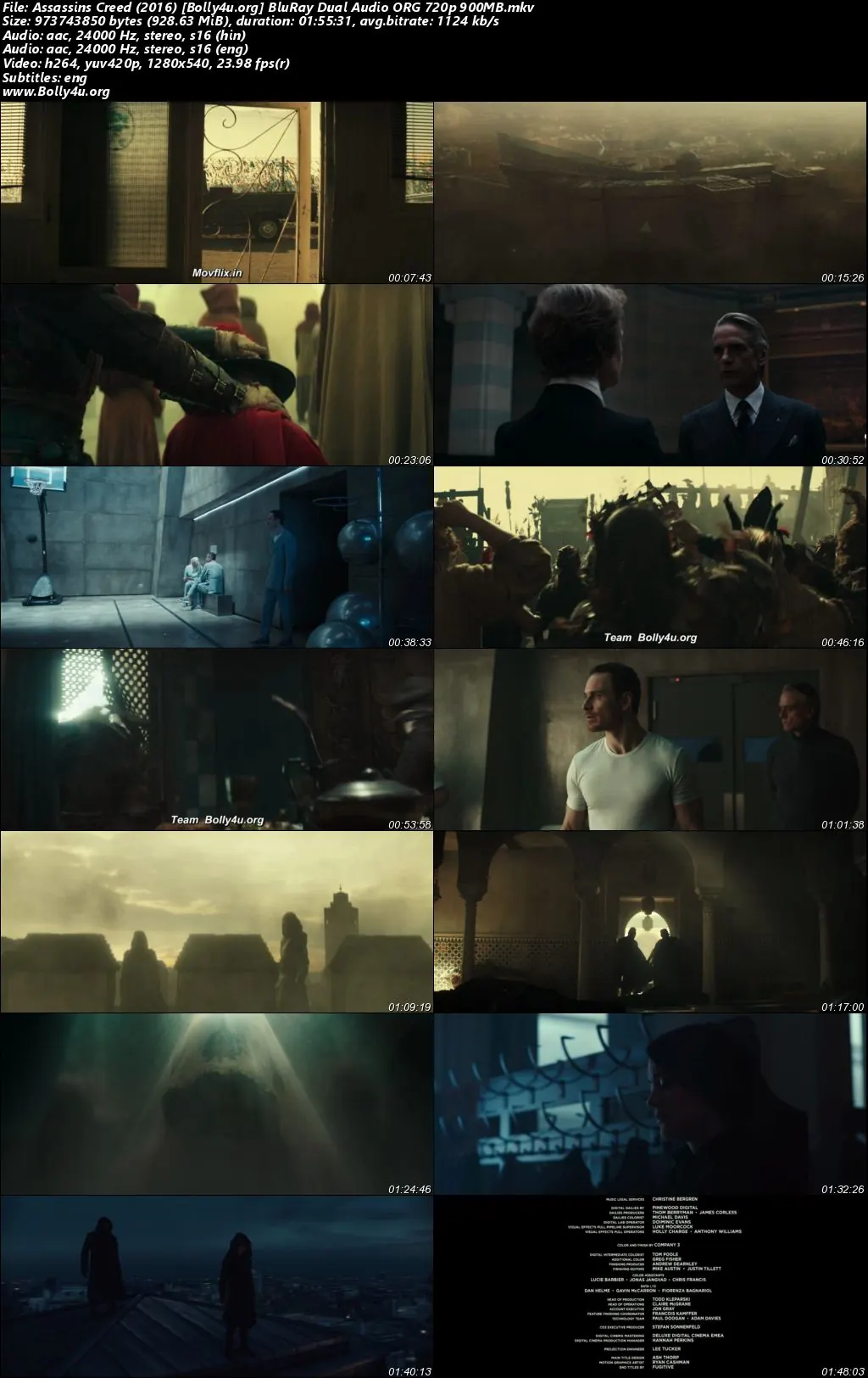 Assassins Creed 2016 BluRay Hindi Dual Audio ORG Full Movie Download 1080p  720p  480p