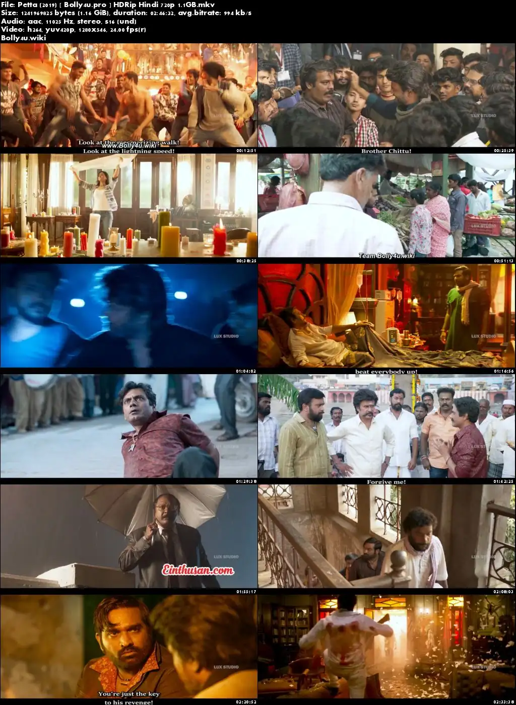 Petta 2019 HDRip 450Mb Full Hindi Movie Download 480p