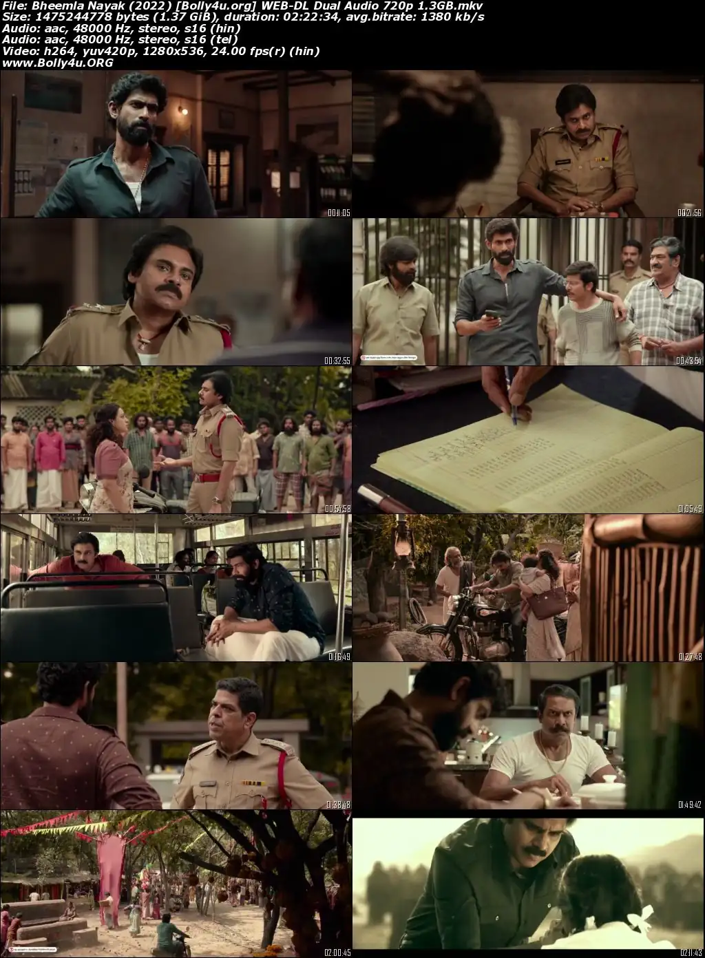 Bheemla Nayak 2022 WEB-DL Hindi Dual Audio ORG Full Movie Download 720p  480p