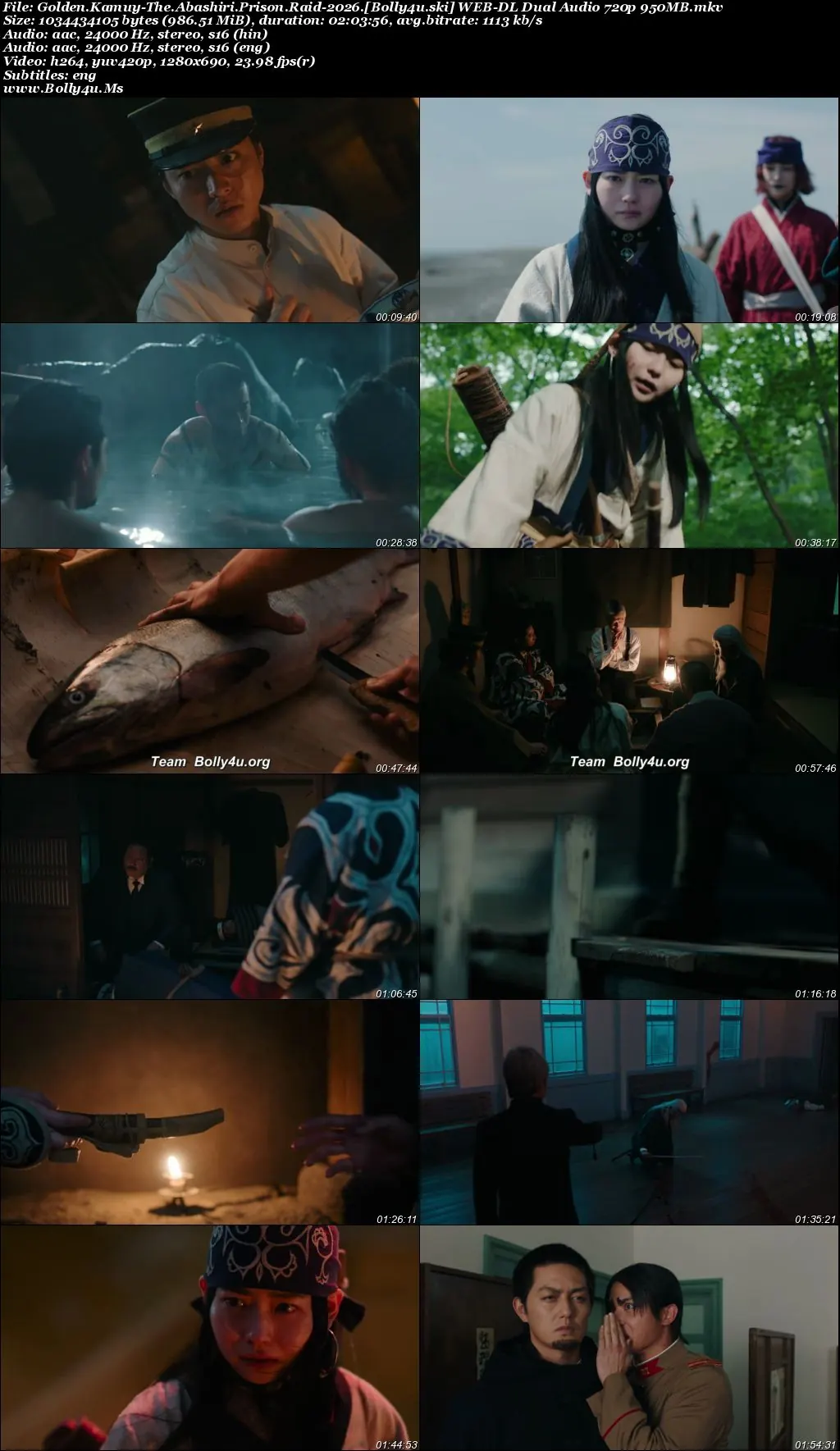 Golden Kamuy The Abashiri Prison Raid 2026 WEB-DL Hindi Dual Audio ORG Full Movie Download 1080p  720p  480p