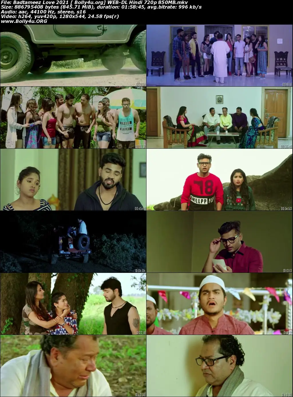 Badtameez Love 2021 WEB-DL 850MB Hindi Movie Download 720p