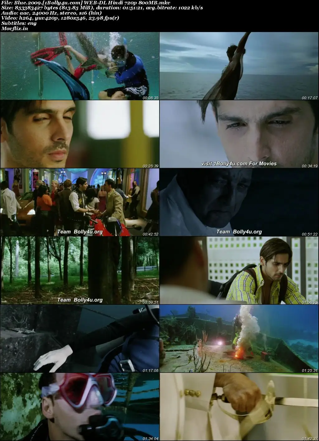 Blue 2009 WEB-DL Hindi Full Movie Download 1080p  720p  480p