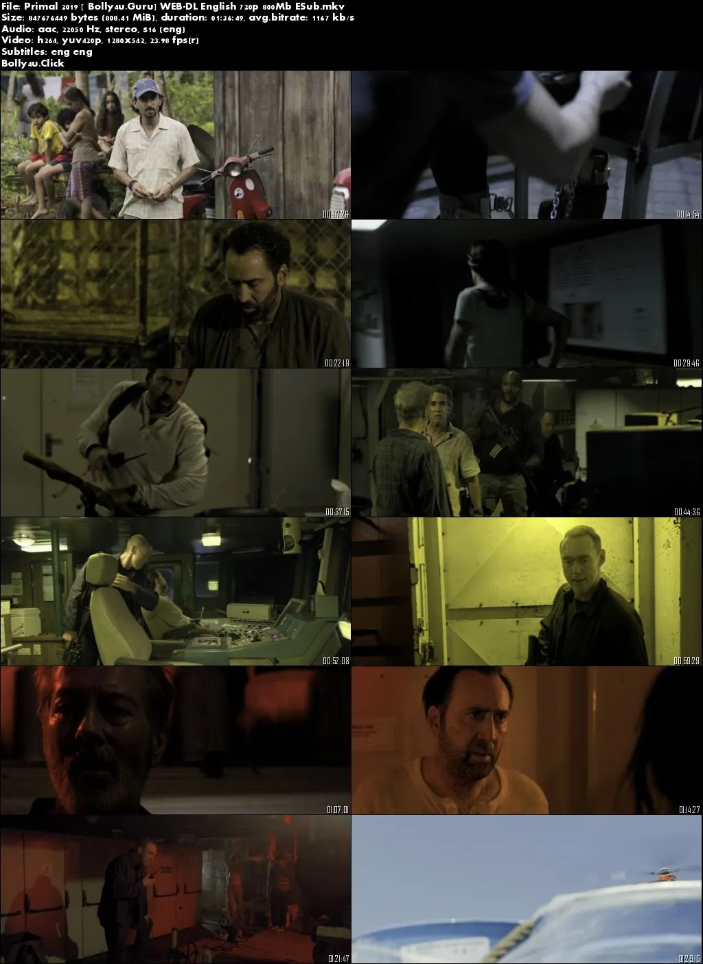 Primal 2019 WEB-DL 800MB English 720p ESub Download
