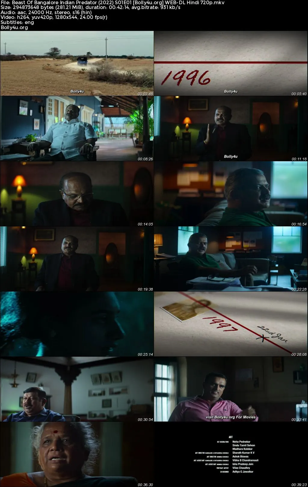 Beast Of Bangalore Indian Predator 2022 WEB-DL Hindi S01 Complete Download 720p