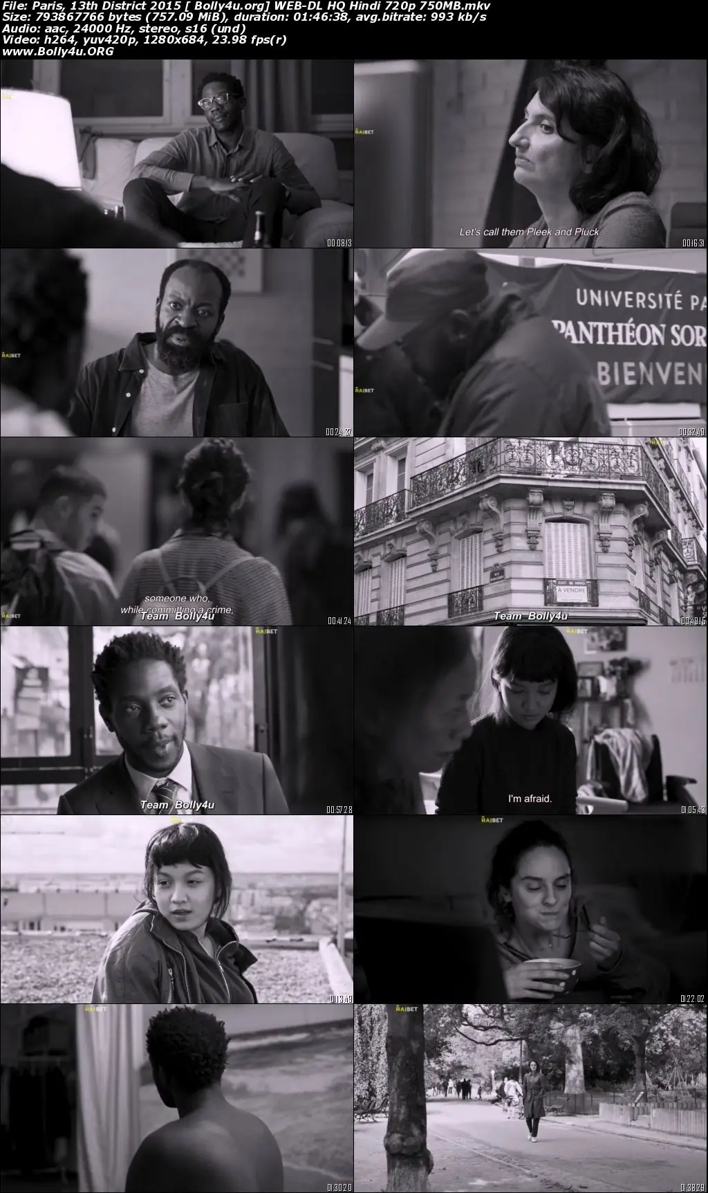  Paris 13th District 2015 WEB-DL 750MB HQ Hindi 720p Download
