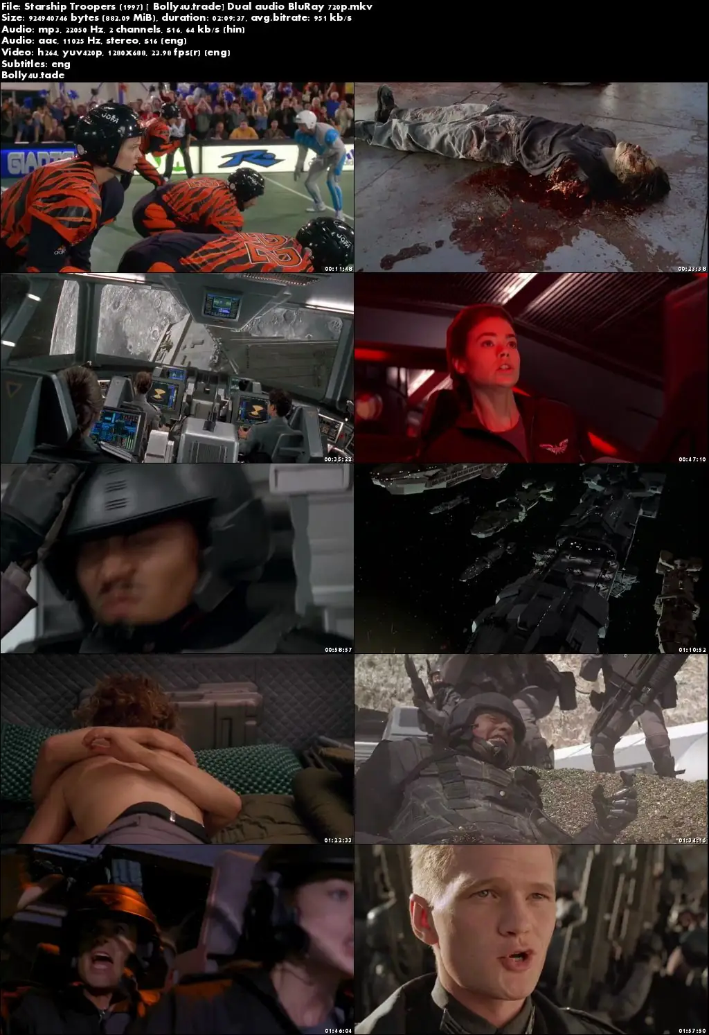 Starship Troopers 1997 BluRay 850MB Hindi Dual Audio 720p Download Starship Troopers 1997 BluRay 850MB Hindi Dual Audio 720p Download