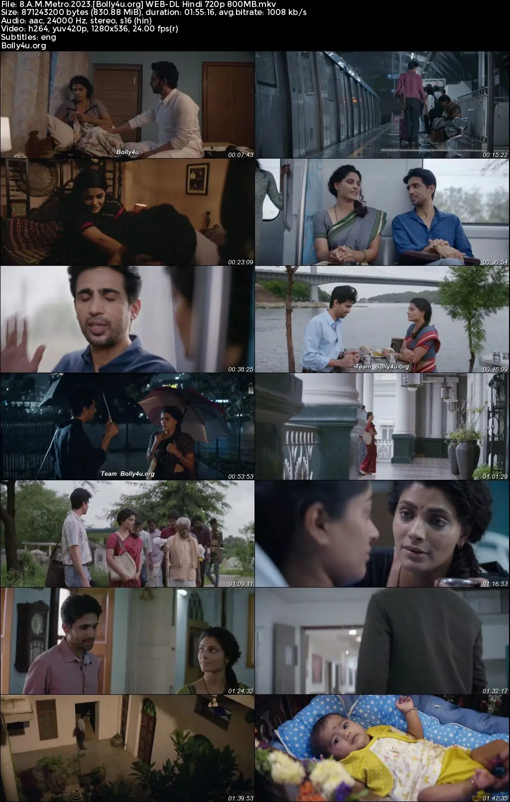 8 AM Metro 2023 WEB-DL Hindi Full Movie Download 1080p  720p  480p
