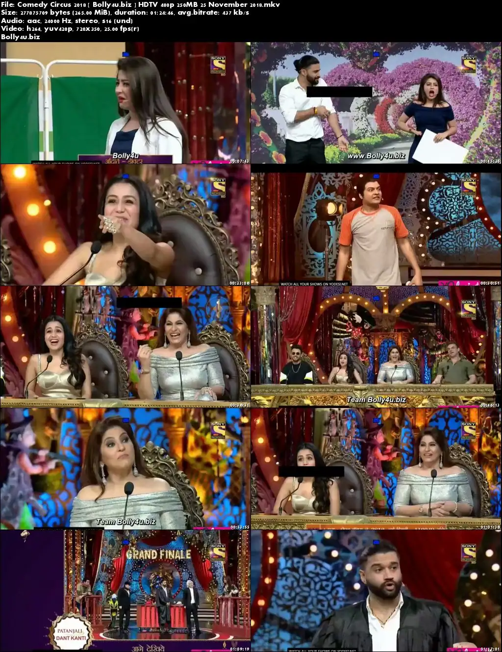 Comedy Circus 2018 HDTV 480p 250MB 25 November 2018 Download