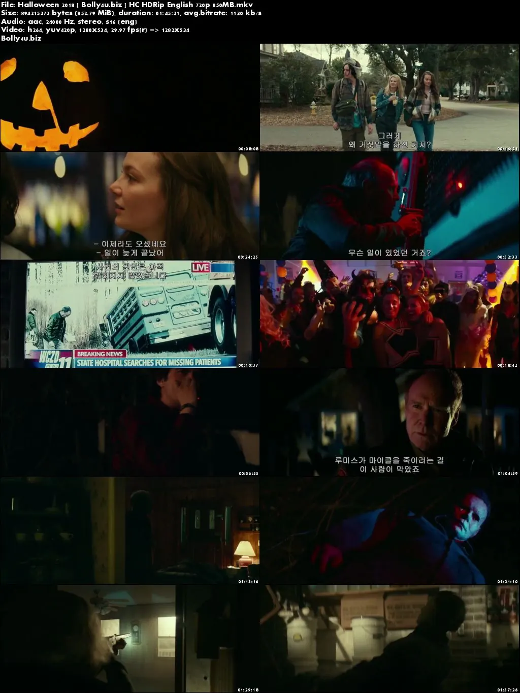 Halloween 2018 HC HDRip 350Mb English 480p Download